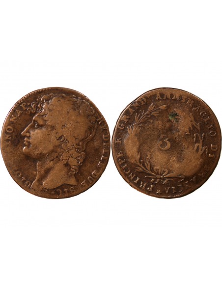 ITALIE, ROYAUME DE NAPLES, JOACHIM MURAT - 3 GRANA 1810