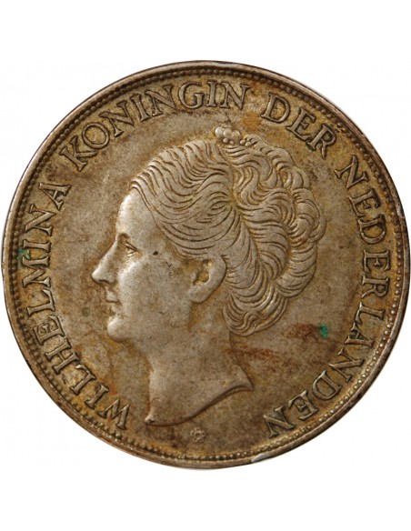 PAYS-BAS, WILHELMINA - 2 1/2 GULDEN ARGENT 1944