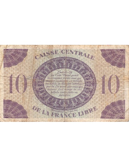 AFRIQUE EQUATORIALE FRANCAISE, MARIANNE - 10 FRANCS 1941