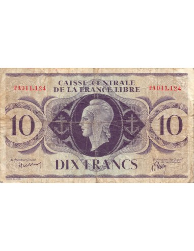 AFRIQUE EQUATORIALE FRANCAISE, MARIANNE - 10 FRANCS 1941