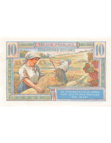 TRÉSOR FRANCAIS, TERRITOIRES OCCUPÉS - 10 FRANCS type 1947