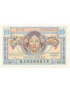 TRÉSOR FRANCAIS, TERRITOIRES OCCUPÉS - 10 FRANCS type 1947 2