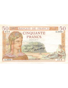 FRANCE, CÉRÈS - 50 FRANCS 14/07/1935