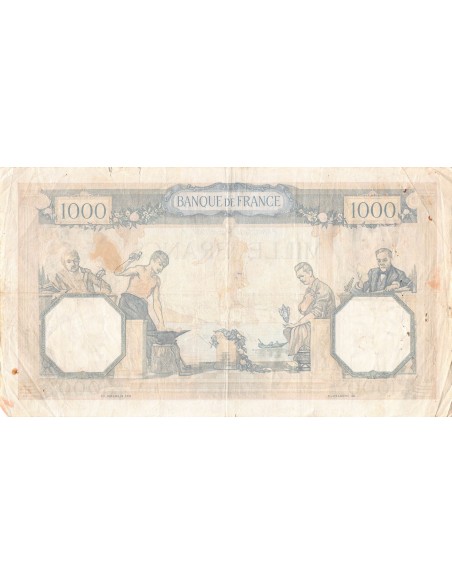 FRANCE, CÉRÈS ET MERCURE - 1000 FRANCS 11/02/1937