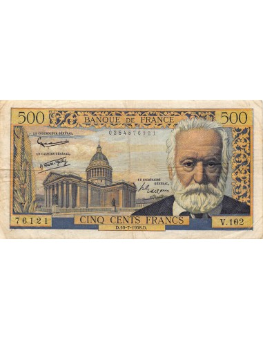 France, Victor Hugo, 500 Francs 10.07.1958 500 francs 1958