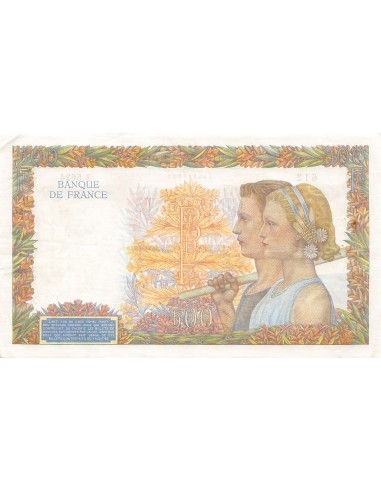 FRANCE, LA PAIX - 500 FRANCS 09/04/1942 - SÉRIE Z.5624