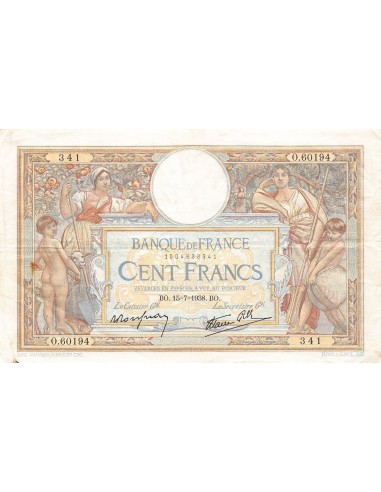 FRANCE, LUC-OLIVIER MERSON - 100 FRANCS 15/07/1938