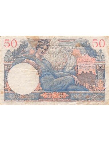 TRÉSOR FRANÇAIS, TERRITOIRES OCCUPÉS - 50 FRANCS 1947 - SÉRIE F.2