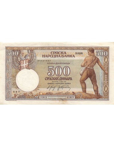 SERBIE - 500 DINARA 1942