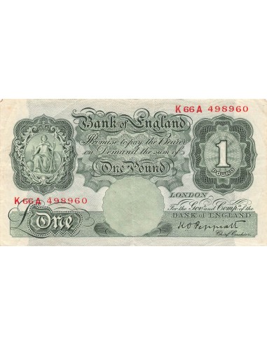 GRANDE-BRETAGNE, BRITANNIA - 1 POUND 1934 / 1939