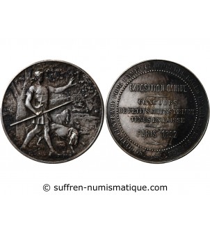 EXPOSITION CANINE PARIS - JETON ARGENT﻿﻿ 1892