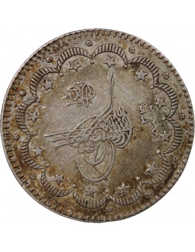 EMPIRE OTTOMAN, ABDULHAMID II - 10 KURUS ARGENT 1293 (1907)