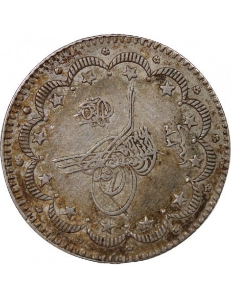 EMPIRE OTTOMAN, ABDULHAMID II - 10 KURUS ARGENT 1293 (1907)