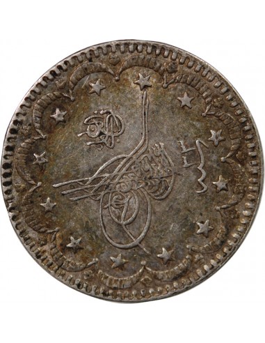 EMPIRE OTTOMAN, ABDULHAMID II - 5 KURUS ARGENT 1293 (1907)
