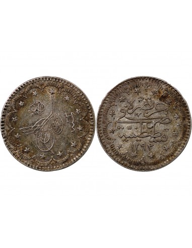 EMPIRE OTTOMAN, ABDULHAMID II - 5 KURUS ARGENT 1293 (1907)