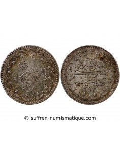 EMPIRE OTTOMAN, ABDULHAMID II - 5 KURUS ARGENT 1293 (1907)