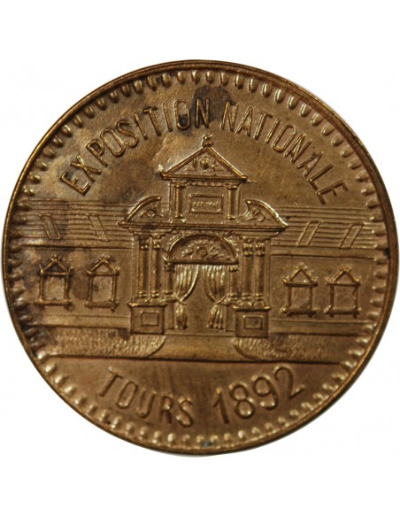 EXPOSITION NATIONALE, GRAND BAZAR - JETON 1892 TOURS