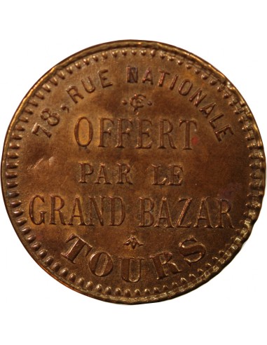 EXPOSITION NATIONALE, GRAND BAZAR - JETON 1892 TOURS