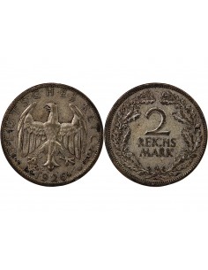 ALLEMAGNE, REPUBLIQUE DE WEIMAR - 2 MARK ARGENT 1926 A BERLIN 2