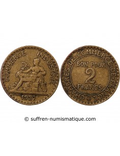 CHAMBRE DE COMMERCE - 2 FRANCS 1927