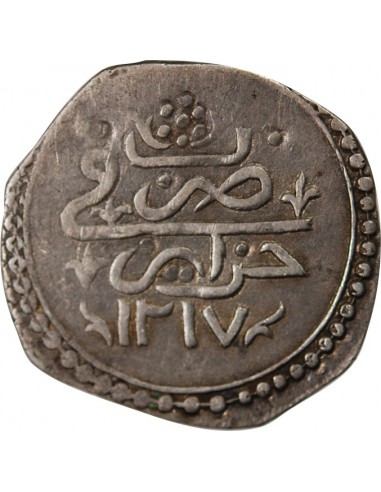 ALGERIE, SELIM III - 1/4 BUDJU ARGENT 1217 (1803)