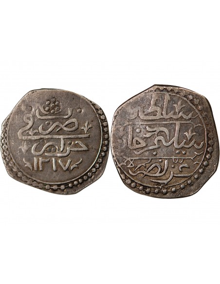 ALGERIE, SELIM III - 1/4 BUDJU ARGENT 1217 (1803)