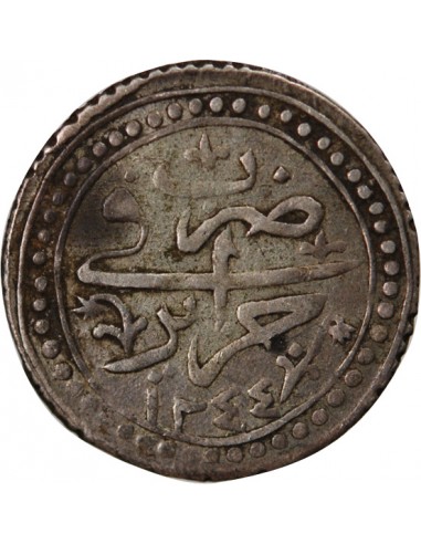ALGERIE, MAHMUD II - 1/8 BUDJU ARGENT 1244 (1829)