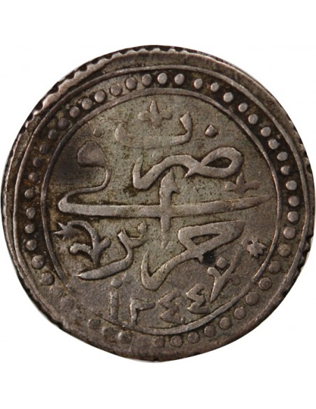 ALGERIE, MAHMUD II - 1/8 BUDJU ARGENT 1244 (1829)