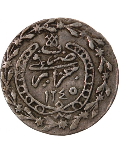 ALGERIE, MAHMUD II - 1/6 BUDJU ARGENT 1245 (1830)