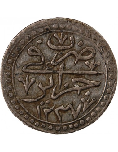ALGERIE, MAHMUD II - 1/8 BUDJU ARGENT 1237 (1822)