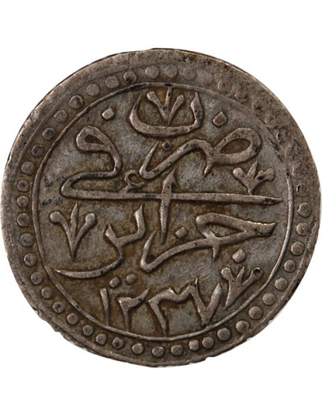 ALGERIE, MAHMUD II - 1/8 BUDJU ARGENT 1237 (1822)