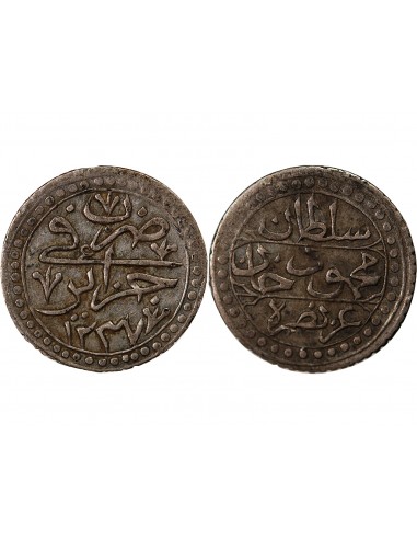 ALGERIE, MAHMUD II - 1/8 BUDJU ARGENT 1237 (1822)