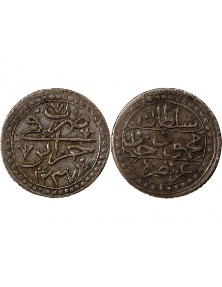 ALGERIE, MAHMUD II - 1/8 BUDJU ARGENT 1237 (1822)