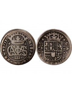 PRINCIPAUTE DE CATALOGNE, CHARLES III - 2 REALES ARGENT 1711 BARCELONE 2
