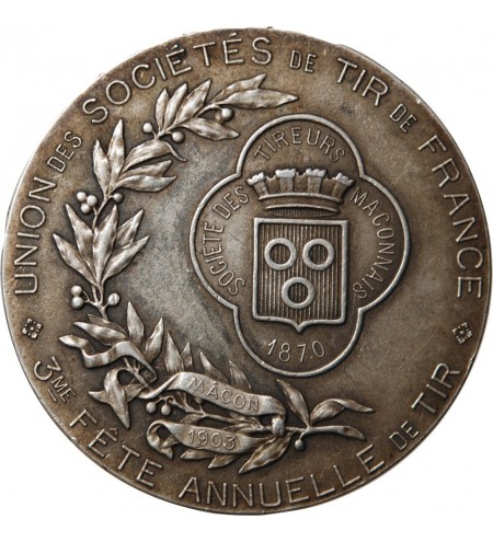 MEDAILLE ARGENT - UNION DES SOCIETES DE TIR MACONNAIS