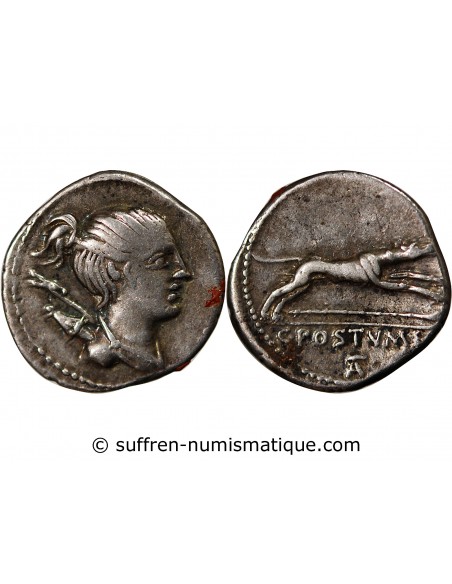 POSTUMIA - DENIER ARGENT 74 AV JC ROME