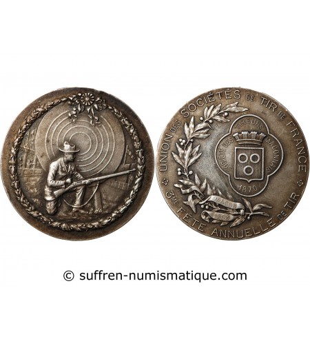 MEDAILLE ARGENT - UNION DES SOCIETES DE TIR MACONNAIS