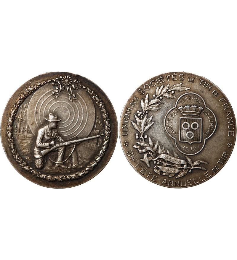 MEDAILLE ARGENT - UNION DES SOCIETES DE TIR MACONNAIS