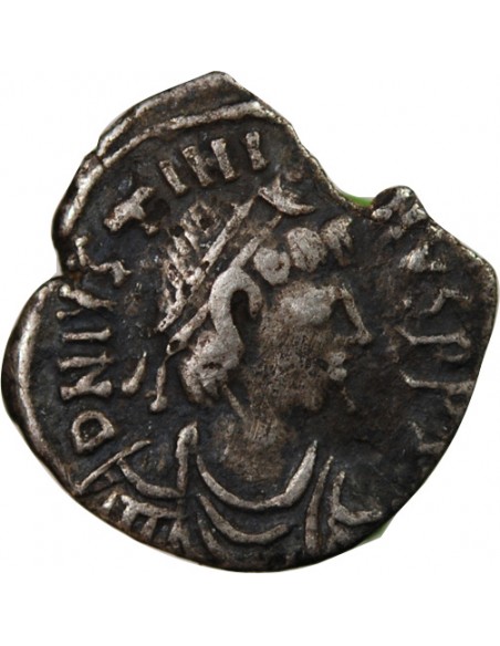 JUSTINIEN Ier﻿﻿ - 1/2 SILIQUE ARGENT 537 / 552 CARTHAGE