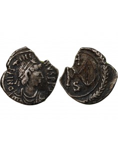 JUSTINIEN Ier﻿﻿ - 1/2 SILIQUE ARGENT 537 / 552 CARTHAGE 2