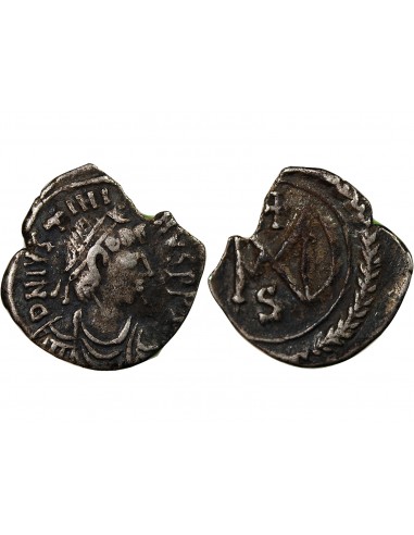 JUSTINIEN Ier﻿﻿ - 1/2 SILIQUE ARGENT 537 / 552 CARTHAGE