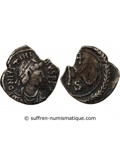 JUSTINIEN Ier﻿﻿ - 1/2 SILIQUE ARGENT 537 / 552 CARTHAGE