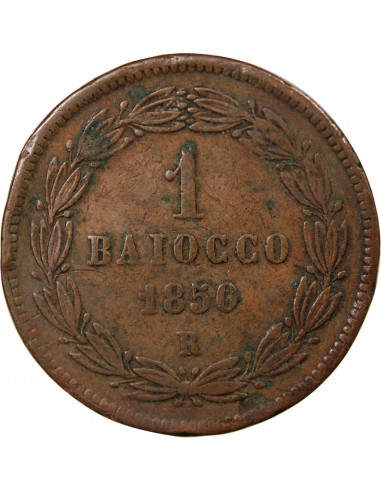 VATICAN, PIE IX - BAIOCCO 1850 ROME AN IV