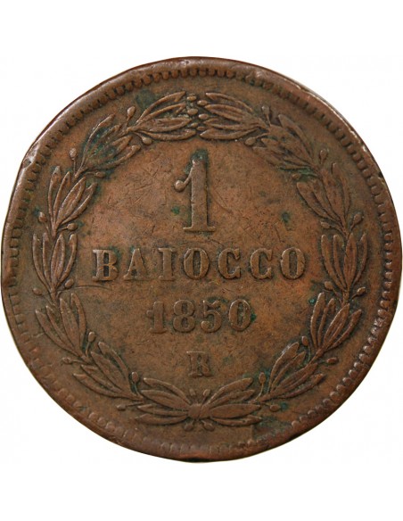 VATICAN, PIE IX - BAIOCCO 1850 ROME AN IV