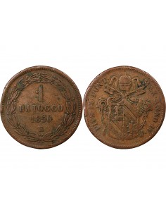 VATICAN, PIE IX - BAIOCCO 1850 ROME AN IV 2