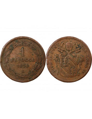 VATICAN, PIE IX - BAIOCCO 1850 ROME AN IV