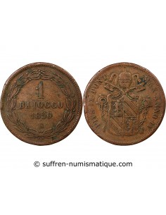 VATICAN, PIE IX - BAIOCCO 1850 ROME AN IV