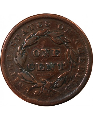 USA - 1 CENT "Coronet Head" 1838 PHILADELPHIE