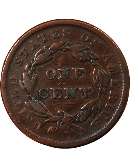 USA - 1 CENT "Coronet Head" 1838 PHILADELPHIE