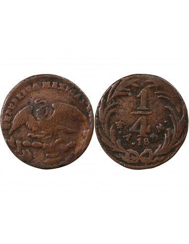 MEXIQUE - 1/4 REAL 1834 MEXICO